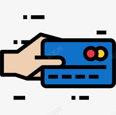 信用卡商务299线性彩色图标图标