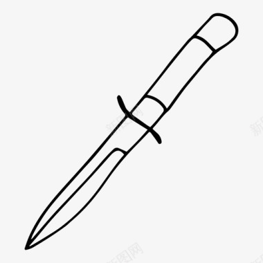 刀匕首素描图标图标