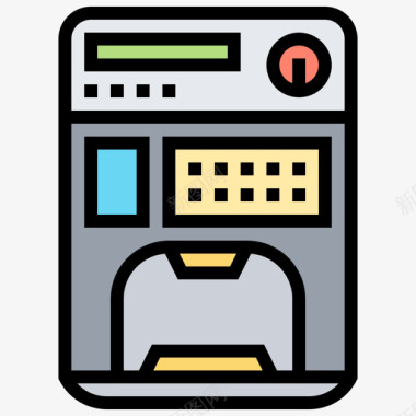 自动售货机自动售货机4线性颜色图标图标