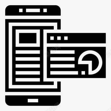 网站智能手机应用程序3字形图标图标