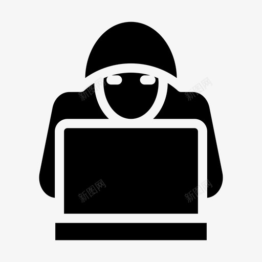 黑客特工笔记本电脑图标svg_新图网 https://ixintu.com 互联网安全线字形48px 安全 特工 笔记本电脑 间谍 黑客