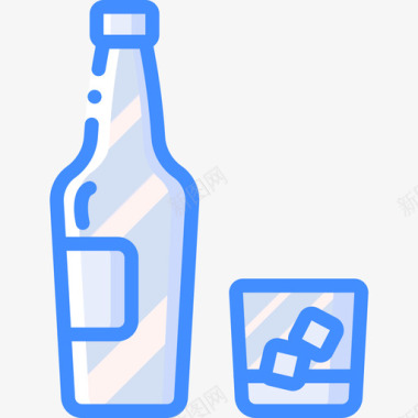 威士忌英国3蓝色图标图标