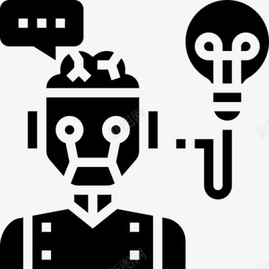 创造性思维人工智能46字形图标图标