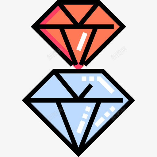 钻石女权主义7线性颜色图标svg_新图网 https://ixintu.com 女权主义7 线性颜色 钻石