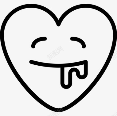心脏心脏表情6轮廓图标图标