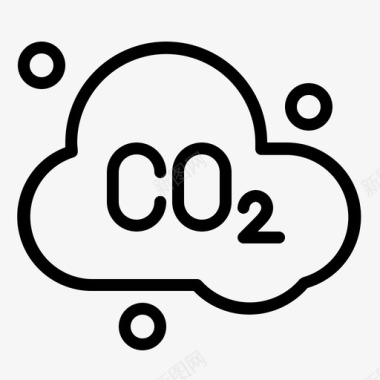 污染二氧化碳云图标图标