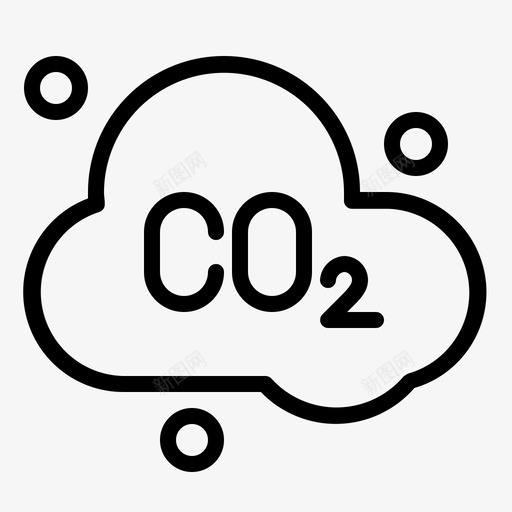 污染二氧化碳云图标svg_新图网 https://ixintu.com 二氧化碳 污染 烟雾 生态