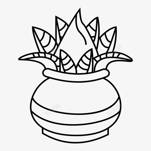 乌加迪节庆典椰子节图标svg_新图网 https://ixintu.com 加迪 印度 庆典 椰子 涂鸦