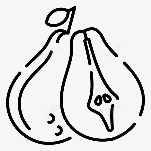 梨食物水果图标svg_新图网 https://ixintu.com 图标 果汁 水果 维生素 食物