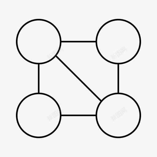 节点图表网络图标svg_新图网 https://ixintu.com 图表 网络 节点