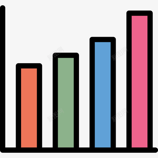 条形图图表和图表4线颜色图标svg_新图网 https://ixintu.com 图表和图表4 条形图 线颜色