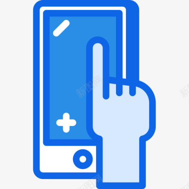 智能手机用户界面30蓝色图标图标