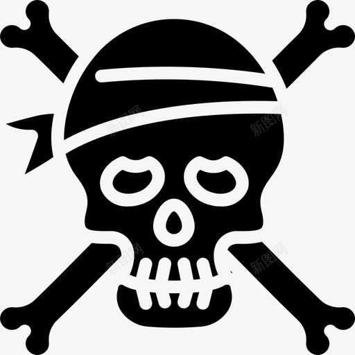 骷髅海盗生活2填充图标svg_新图网 https://ixintu.com 填充 海盗 生活 骷髅