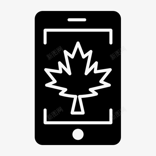 移动加拿大单元格图标svg_新图网 https://ixintu.com 加拿大 单元格 字形 实心 移动