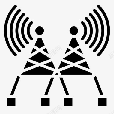 天线广播信号图标图标