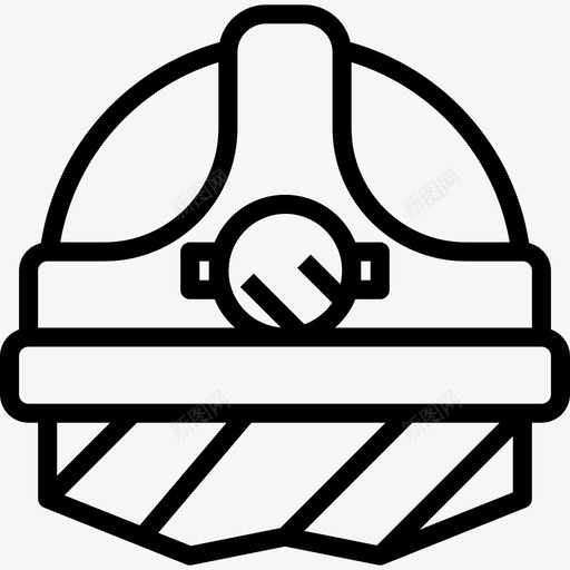 头盔结构92线性图标svg_新图网 https://ixintu.com 头盔 线性 结构