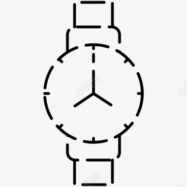 手表时间基本用户界面虚线图标图标