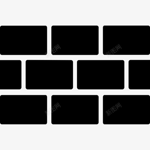 墙砖砖墙图标svg_新图网 https://ixintu.com 保护 墙 安全 安全实心图标 砖 砖墙