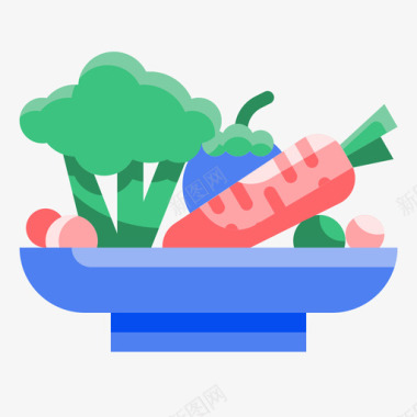 蔬菜健康18扁平图标图标