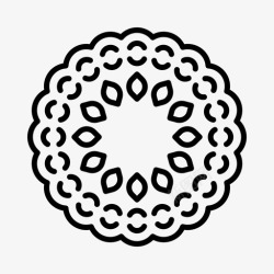 维多利亚时代doily古董传家宝图标高清图片