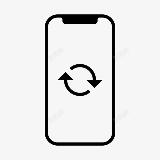 同步手机iphone刷新图标svg_新图网 https://ixintu.com iphone 刷新 加载 同步 手机 更新 苹果 重新