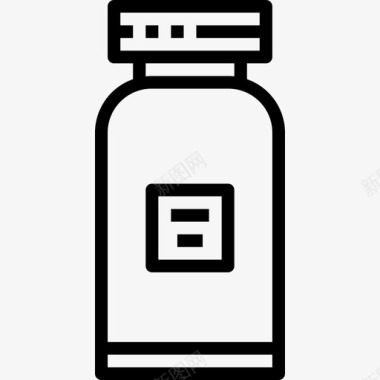 水瓶背包客直线型图标图标