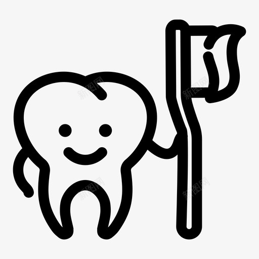 牙齿护理牙科牙医图标svg_新图网 https://ixintu.com 卫生 护理 牙刷 牙医 牙科 牙齿
