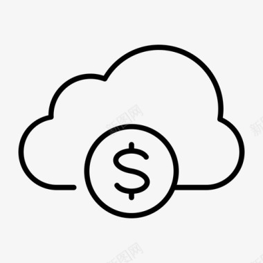 虚拟货币云收益图标图标