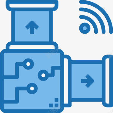 管道智能家居34蓝色图标图标