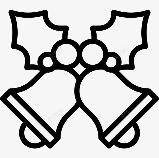 圣诞铃冬季57直线型图标svg_新图网 https://ixintu.com 冬季 圣诞 直线 线型