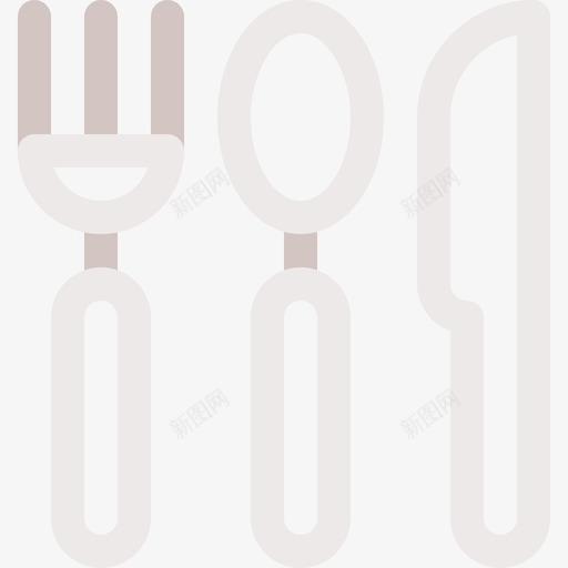 餐具床铺和早餐20线性颜色图标svg_新图网 https://ixintu.com 床铺 早餐 线性 颜色 餐具
