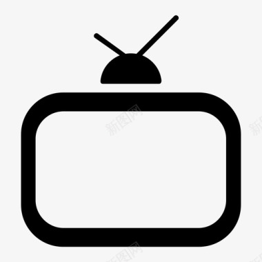 电视旧电视屏幕图标图标