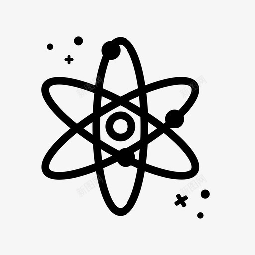 轨道原子粒子图标svg_新图网 https://ixintu.com 原子 教育技术 粒子 行星 轨道