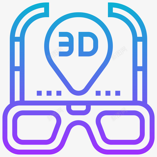 3d眼镜音乐和多媒体6渐变图标svg_新图网 https://ixintu.com 3d眼镜 渐变 音乐和多媒体6