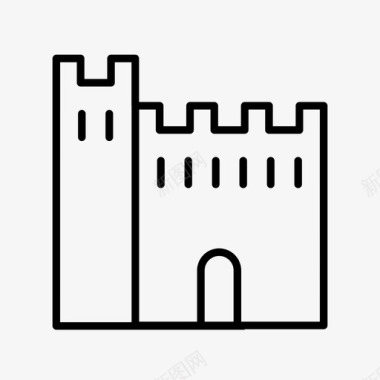 城堡要塞历史图标图标