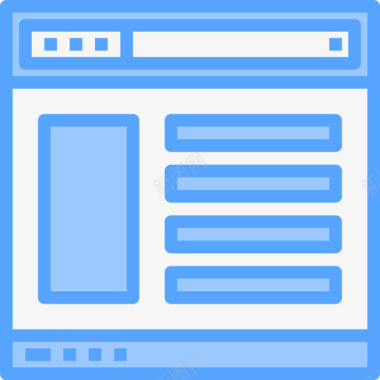 专栏网站浏览器4蓝色图标图标