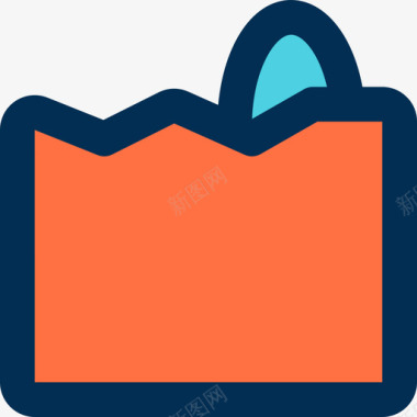 购物袋超级品牌线性颜色图标图标