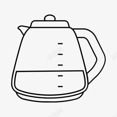 咖啡服务员咖啡师咖啡壶图标图标