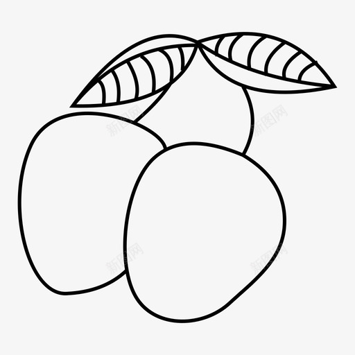 乌加迪节庆祝水果图标svg_新图网 https://ixintu.com 加迪 印度 庆祝 水果 涂鸦 芒果