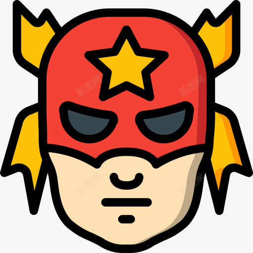 超级英雄超级英雄5线性颜色图标svg_新图网 https://ixintu.com 线性 英雄 超级 颜色