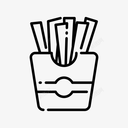 炸薯条街头食品5直系图标svg_新图网 https://ixintu.com 直系 薯条 街头 食品