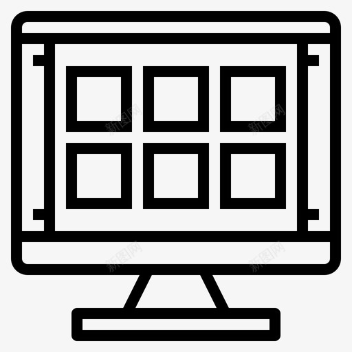 彩色网格计算机平面图标svg_新图网 https://ixintu.com 像素 图形 工具 平面设计 彩色 漫画家 网格 计算机