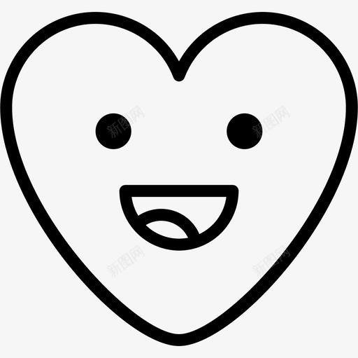 心脏心脏表情6轮廓图标svg_新图网 https://ixintu.com 心脏 心脏表情6 轮廓