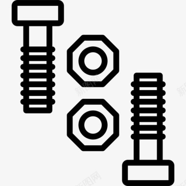 螺栓建筑螺母图标图标