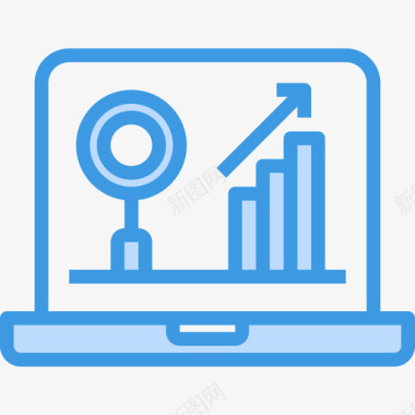 图表商业概念13蓝色图标图标