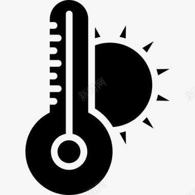 温度计天气189固态图标图标