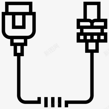 连接器连接器类型2线性图标图标