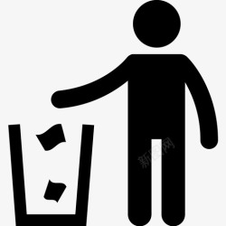 可回收不可回收垃圾箱请勿乱扔垃圾环保图标高清图片