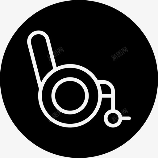 轮椅残疾人医疗徽章图标svg_新图网 https://ixintu.com 医疗 徽章 残疾人 轮椅