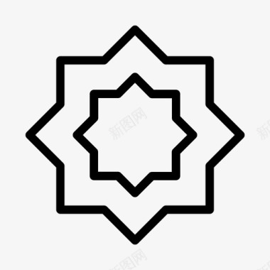 艺术装饰伊斯兰图标图标